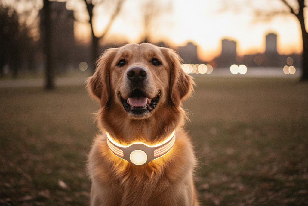 Luminous AirTag Collar - Golden Atmosphere